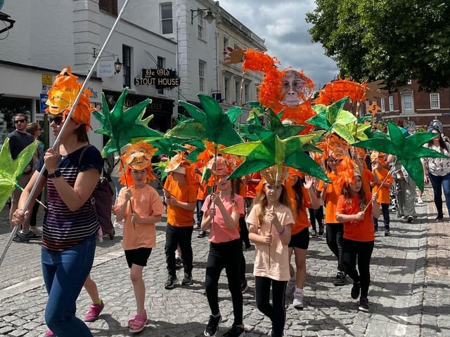 Natural World themed children's parade. Holbrook Primary