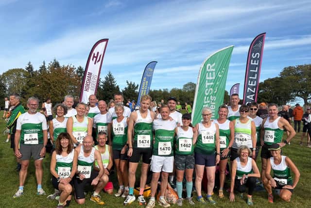 The Chichester Runners squad at the Ardingly Amble | Picture via Mikeey Kwoka