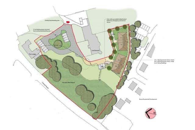Plans to build ten flats at Anscombe Woods, Haywards Heath (Image: STA Associates)