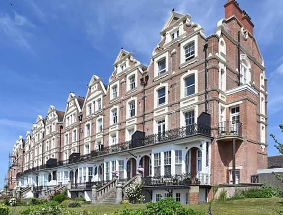 The apartment is in a Victorian listed building on Bexhill seafont