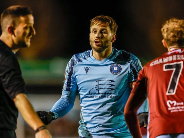 Action from Eastbourne Borough's 2-1 win at Taunton Town in National League South