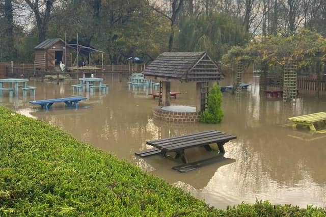 This is how the Onslow Arms pub at Loxwood looked this morning