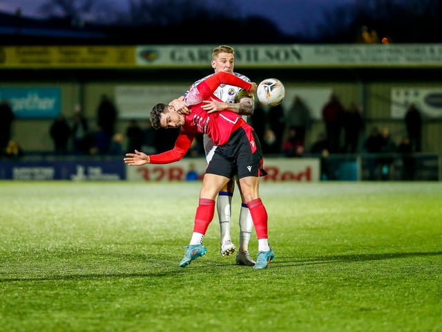 Action from Eastbourne Borough's 2-1 Boxing Day win at Havant and Waterlooville in National League South