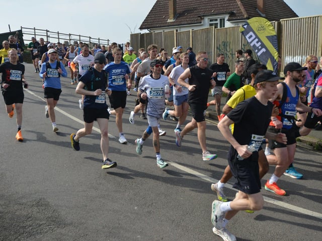 Action in the 2026 Hastings Half Marathon