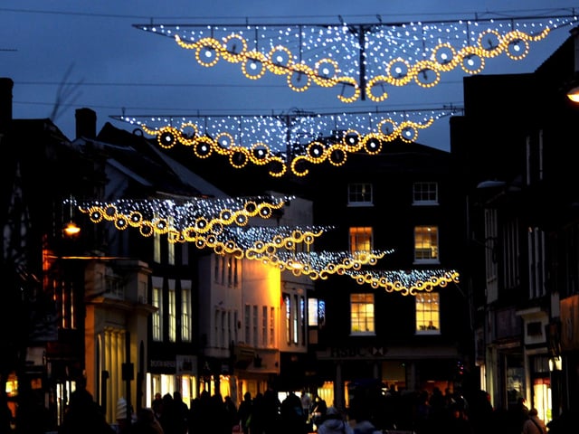 Christmas lights in Chichester in 2012