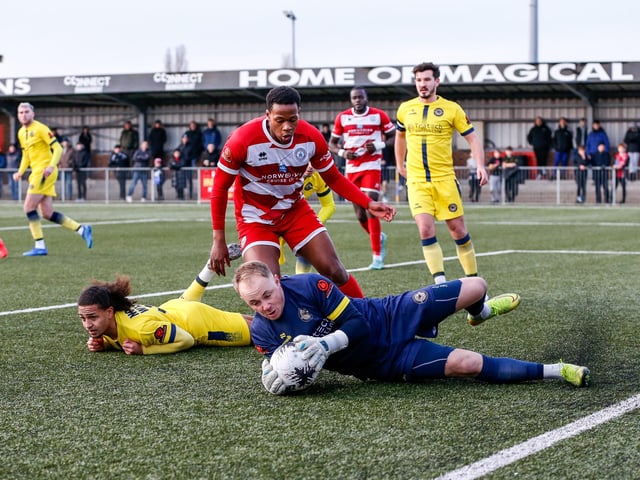 Action from Eastbourne Borough's vital win over Farnborough