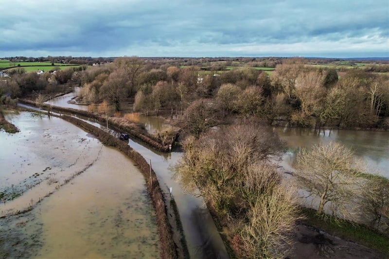 Reader Jason Reeve has shared drone photos of flooding in Barcombe on Wednesday, January 3