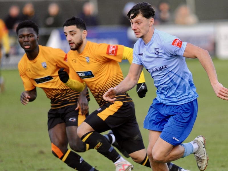 Action from Littlehampton Town v Lancing in the Isthmian south east division