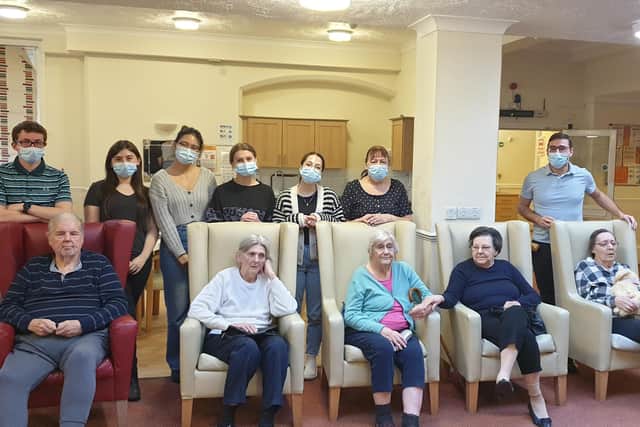 American students complete placement at Hailsham care home (photo from care home)