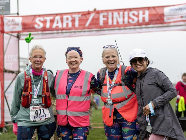 Medals, top 3s, sponsors and a variety from the course of this year's Eastbourne Half Marathon