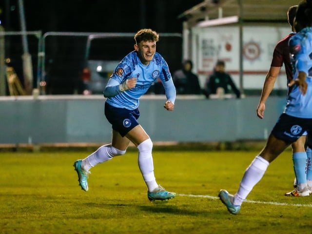 Action from Eastbourne Borough's 2-1 win at Taunton Town in National League South