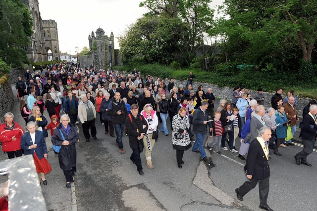 The 2012 Corpus Christi procession from Arundel Cathedral to Arundel Castle