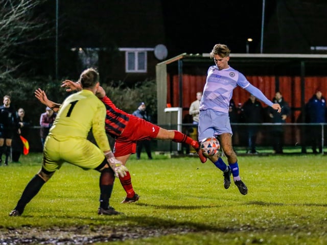 Action from Eastbourne Borough's 2-1 win at Wick in the Sussex Senior Cup