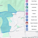 An incident map showed a supply interruption affecting an area around Titnore Lane and western Durrington, with the incident listed under postcode BN13 3UQ. Photo: Southern Water / Google