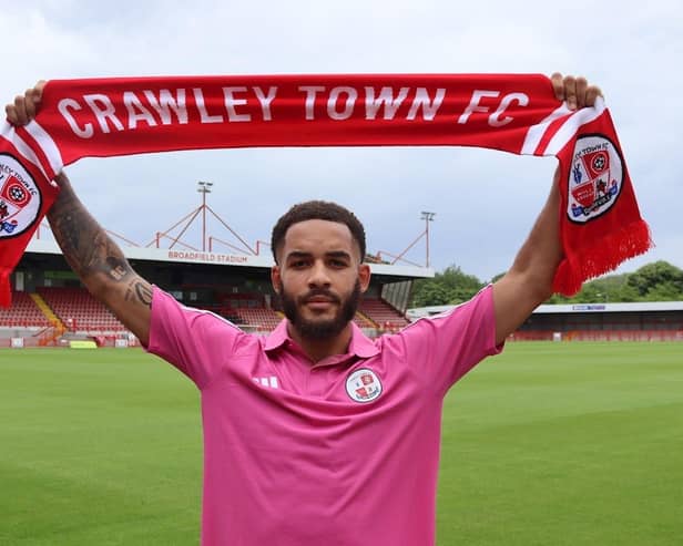 Crawley Town have announced the signing of defender Jay Williams from Brackley Town for an undisclosed fee. Picture courtesy of Crawley Town FC