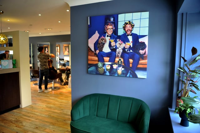 Gogglebox couple Stephen and Daniel say of their new Storrington hair salon: “We deal in bobs, lobs and unruly curls, turn devil roots into luxe locks, perfect a precision cut, and help people who haven’t seen a hairdresser’s chair in way too long look their best again." Pic S Robards SR2306202