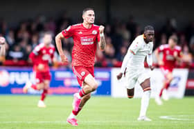 Klaidi Lolos impressed for Crawley Town against Charlton Athletic in the EFL Trophy. Picture: Eva Gilbert