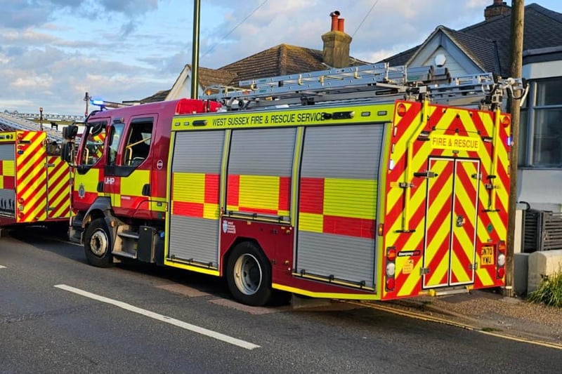 Emergency services were seen at a beach in Lancing last night (Wednesday, August 30).