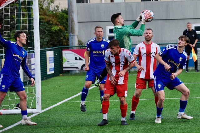 Action from Steyning Town's FA Vase win over Reading City