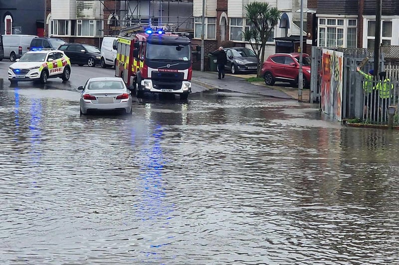 A259 Flood near to Filsham Road junction
