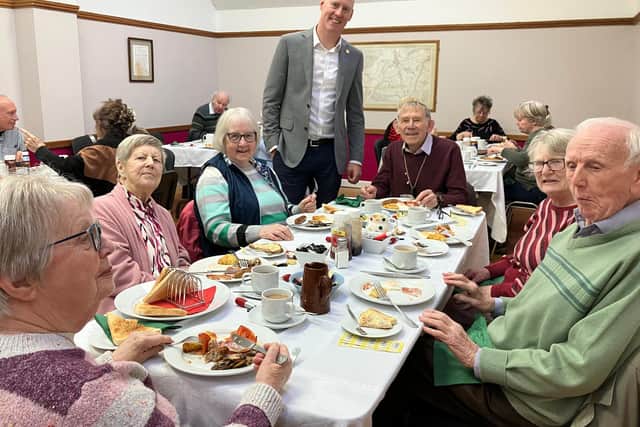 Kieran with members of breakfast club