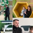 A collage of photos from the opening of the Child Development Centre in Crawley.