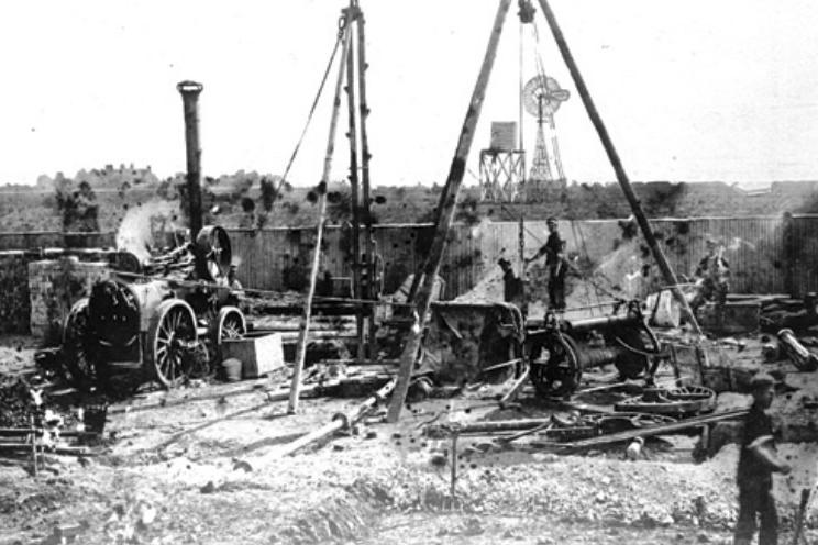 Construction of the foundations for Rustington Convalescent Home around 1895