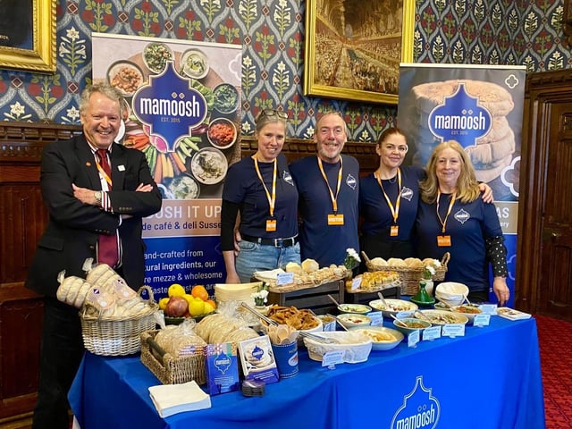 The team from Mamoosh Bakery showcasing their produce.