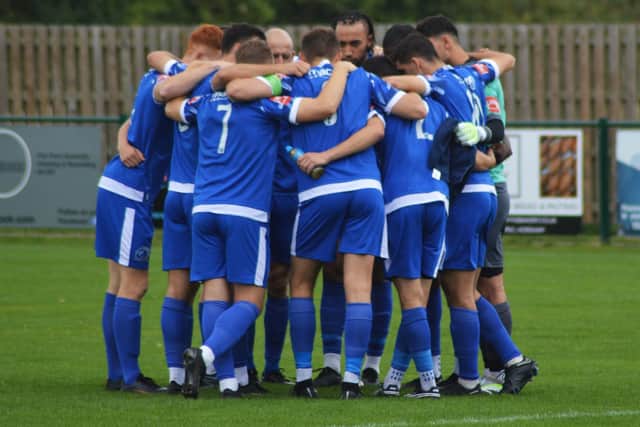 Broadbridge Heath were delighted to register their first Isthmian League win, 4-0 at Beckenham | Picture courtesy of BHFC