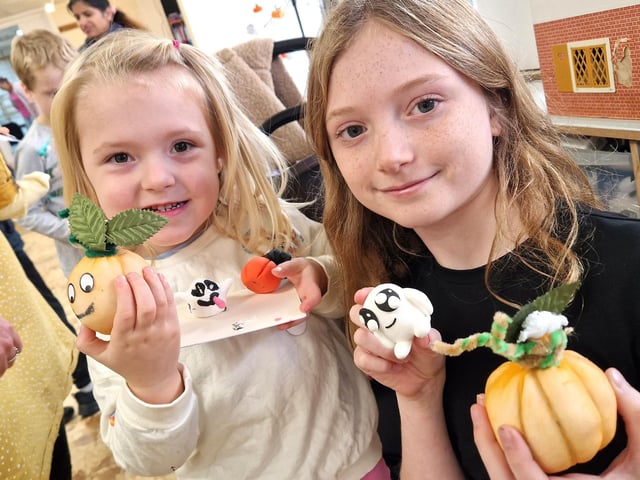 Halloween Craft Sessions were available to sixty children at the Creative Community Hub in Church Walk on Wednesday 28th October. HR26102801 Pic Hollie Robards/Iconic Media Group