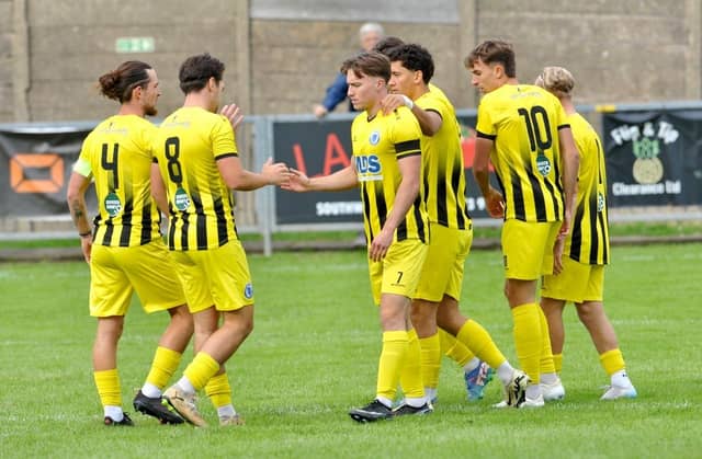Haywards Heath Town beat Shoreham 4-0 in the SCFL Premier | Picture: Stephen Goodger