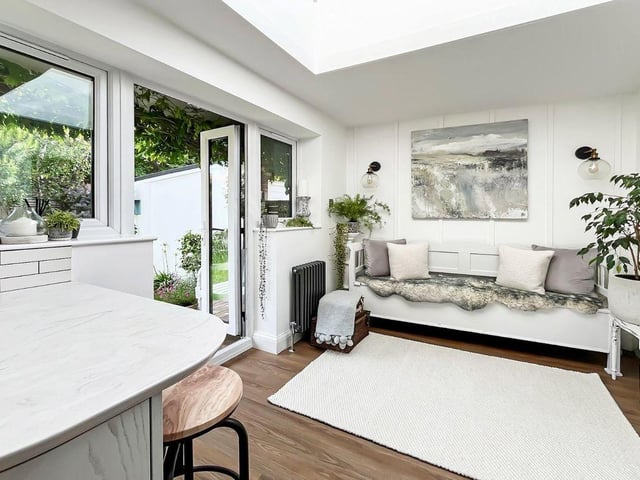 This three-bedroom detached home is situated in a peaceful road just moments from Worthing seafront. Graham Butt Estate Agents says from the moment you enter the driveway, you can immediately see what impressive accommodation is on offer.
