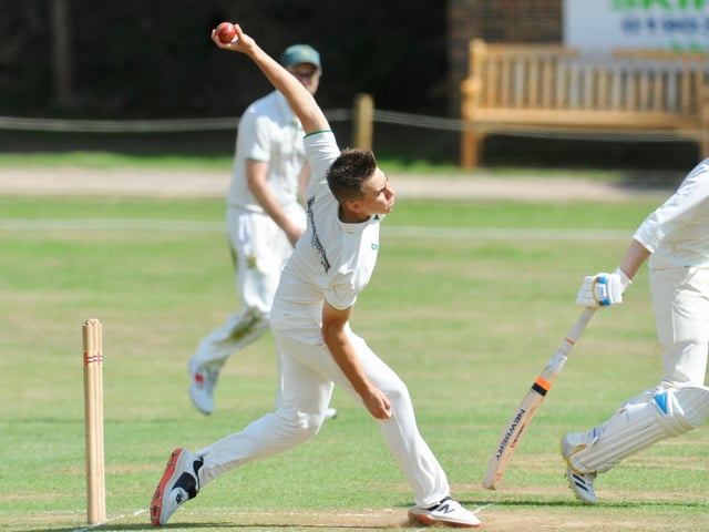 Action from Findon CC's Sussex League division two clash with Burgess Hill