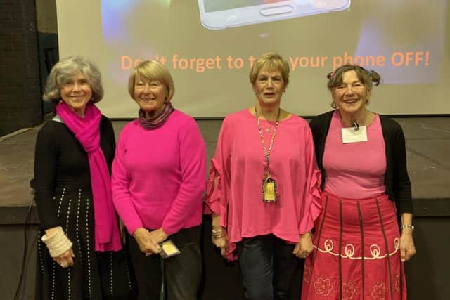 BARBIE GIRLS]	Pink was the colour at Seaford Community Cinema’s screening of Barbie on Friday, pictu