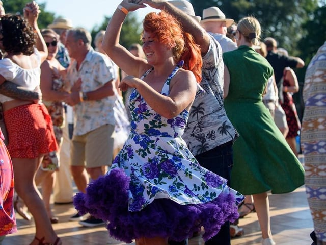 Dancers enjoy the roomy dancefloor