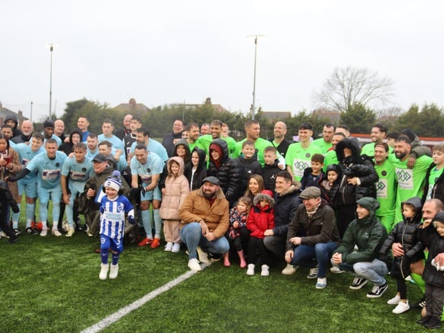 Teams of celebrities took to the pitch for a special football match on Sunday (February 25) in aid of Worthing’s largest social care charity, Guild Care.