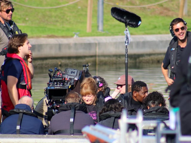 Ruth Jones spotted filming at Sovereign Harbour