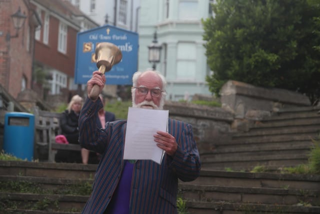 Old Town Criers' Competition 2023, part of Hastings Old Town Carnival Week. Photo by Roberts Photographic.