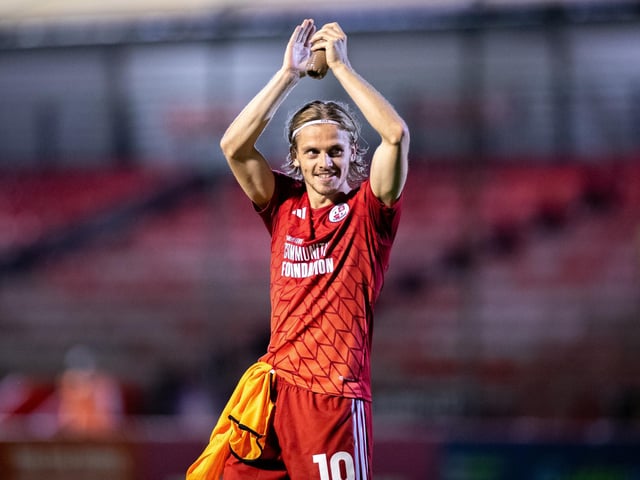 Action and crowd pictures from Crawley Town's 2-1 win over MK Dons at the Broadfield Stadium.