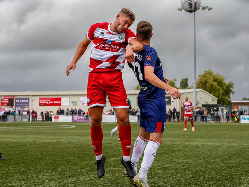 Images from Eastbourne Borough's 2023-24 season opener, a 1-0 National South home win over Hampton and Richmond