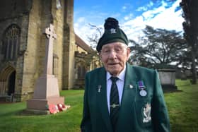 Remembrance Sunday in Battle on November 13 2022.85 year old Alan Hayward.