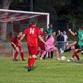 Hassocks in floodlit action against Burgess Hill earlier in the season | Picture: Chris Neal