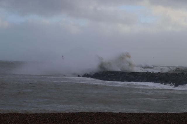 Storm Henk battered Hastings on January 2, 2024. Picture: Kevin Boorman