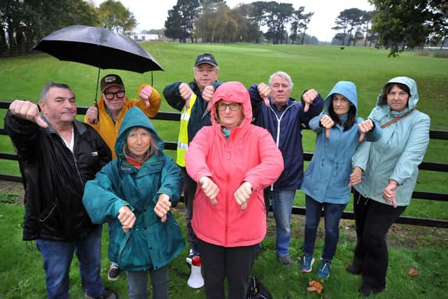 Emergency demonstration to save Rustington Golf Centre following plans to build homes on the par-3 course being approved on appeal. Photo: Steve Robards SR2211011