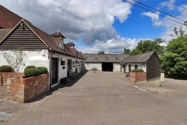 The property has a number of outbuildings