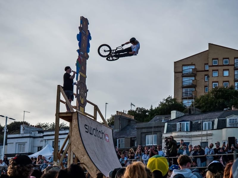 The Swatch Beach Best Trick on Hastings seafront, part of Source Park's BOH on September 5. Photo by Brian Bailey.