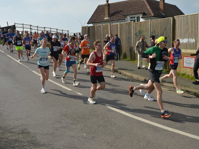 Action in the 2026 Hastings Half Marathon