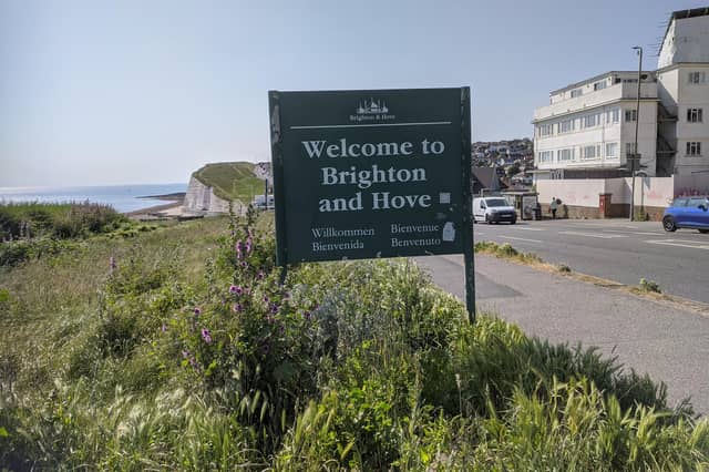 You will find the Brighton and Hove boundary sign just east of Saltdean Lido.