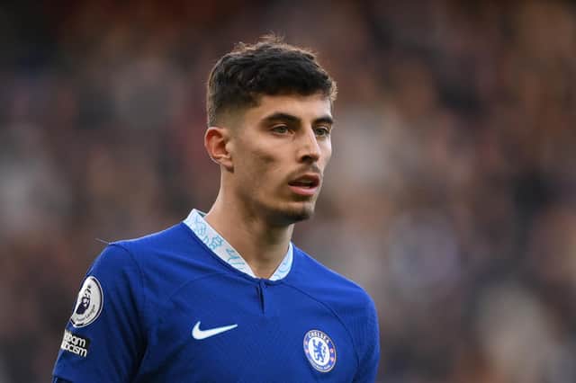 Chelsea and Germany forward Kai Havertz enjoyed a stroll on West Wittering beach with his three dogs and girlfriend. (Photo by Mike Hewitt/Getty Images)