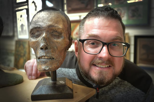 Burstow & Hewett will be holding an auction at The Granary Saleroom in Battle on March 15 2024: Science, Natural History and Curiosities (George West Collection, Taxidermy and Peculiarities).

Marc Ransom, general porter Granary Saleroom, with a Edward Mordrake head model.